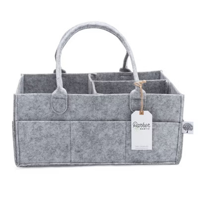 Parker Baby Co. Felt Diaper Caddy Large - Gray | Target