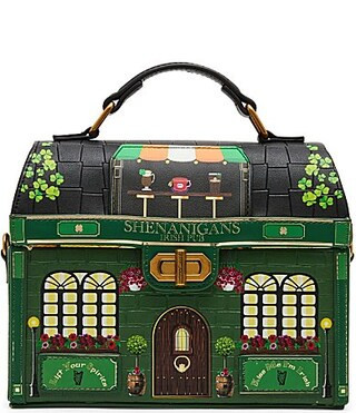 Betsey Johnson Shenanigans Pub Novelty Satchel Bag - Black/Multi | Dillard's