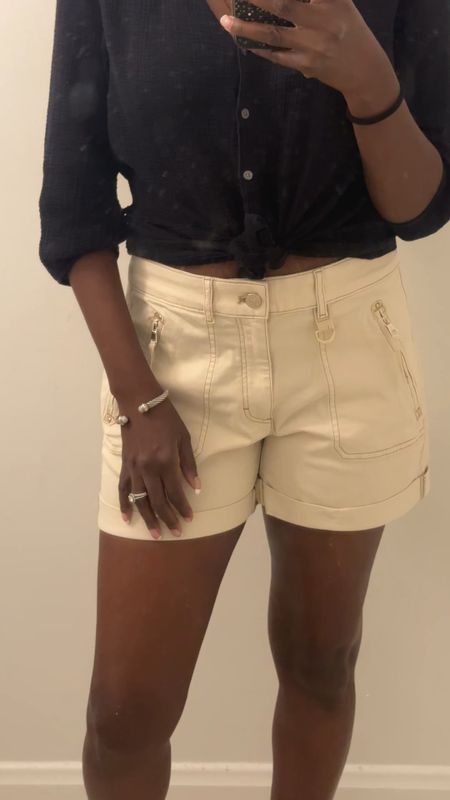 Spring and Summer Shorts 
True to size. Wearing a 6. Comes in multiple colors. 

Spring Outfit, Vacation Outfit, 

#Ootd #LTKFashion 

#LTKSeasonal #LTKover40 #LTKVideo