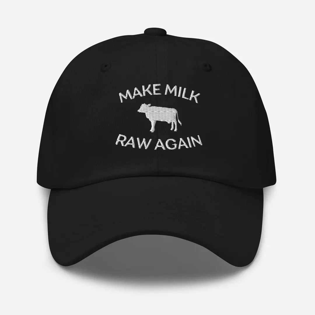 Make Milk Raw Again Embroidered Dad Hat - Etsy | Etsy (US)