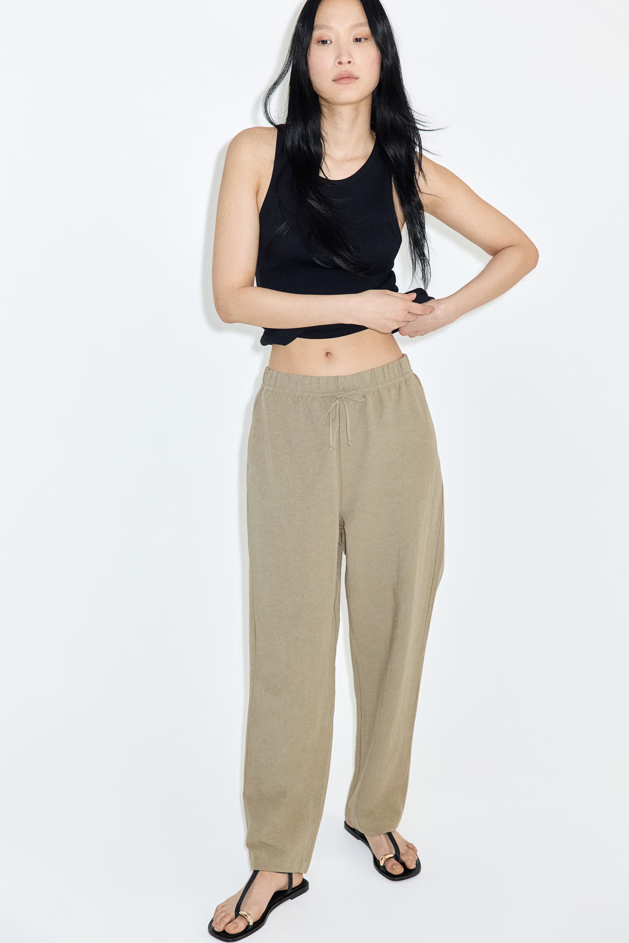 Kordelzughose aus Leinenmix | H&M (DE, AT, CH, NL, FI)