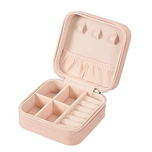 PU Leather Small Jewelry Box, Travel Portable Jewelry Case for Ring, Pendant, Earring, Necklace, ... | Amazon (US)