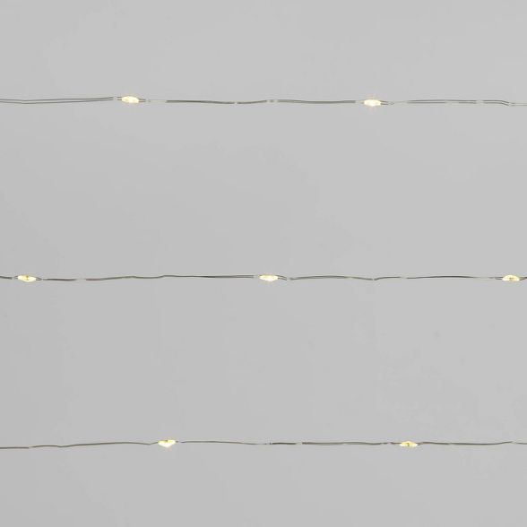 30ct Battery Operated LED Dewdrop String Lights Warm White with Silver Wire - Wondershop&#8482; | Target