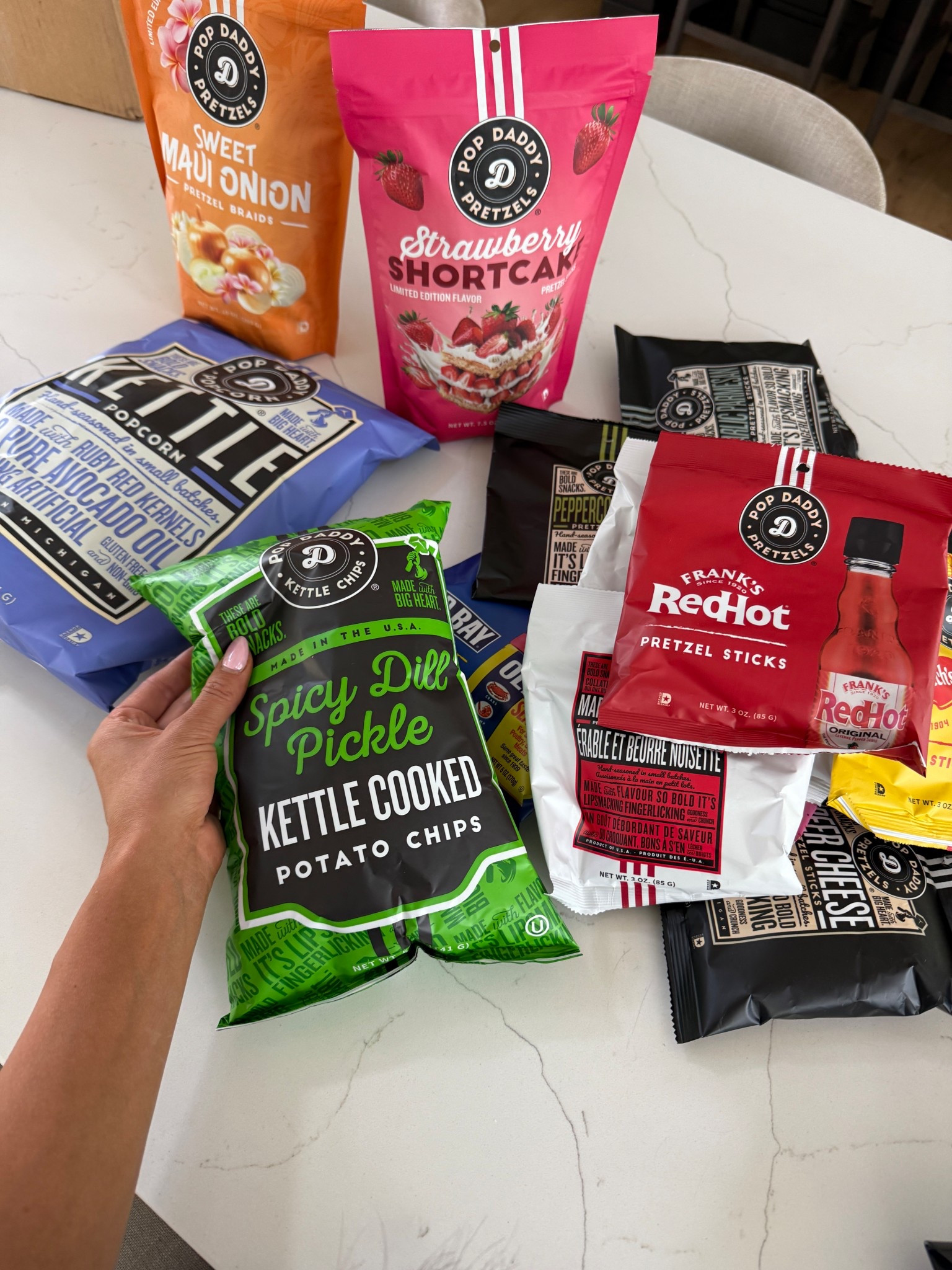 I am the happiest girl in the world! I have always loved pop daddy snacks. Their pretzels are always my fave. Strawberry shortcake is a limited edition I believe. Can’t go wrong with these. 

#LTKHome #LTKStyleTip #LTKSaleAlert