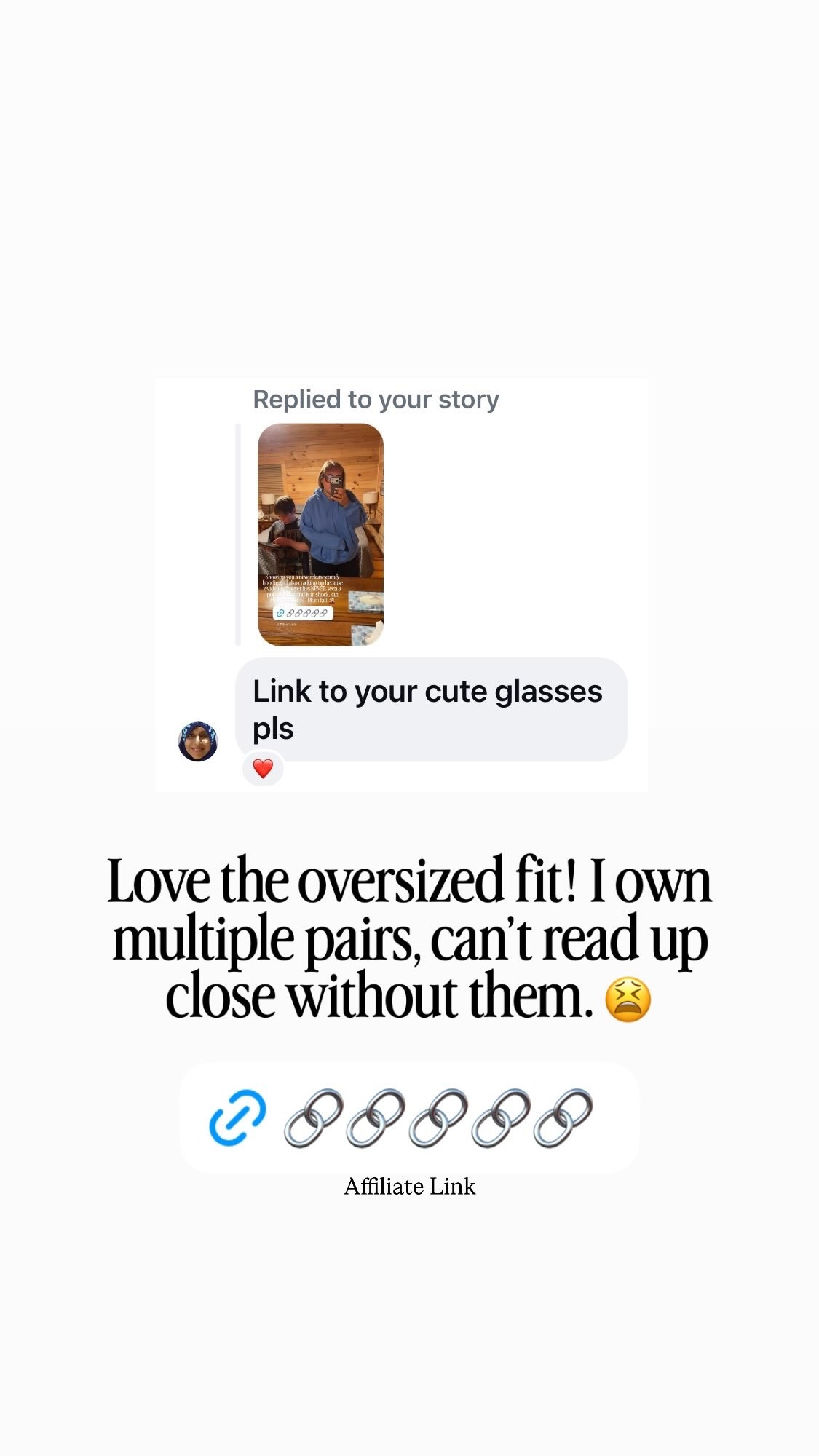 Love the oversized fit! I own multiple pairs, can’t read up close without them. 😫 Affiliate Link
