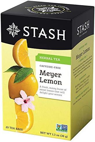 Stash Tea Meyer Lemon Herbal Tea 20 Count Tea Bags in Foil (Pack of 6) (Packaging May Vary) Indiv... | Amazon (US)