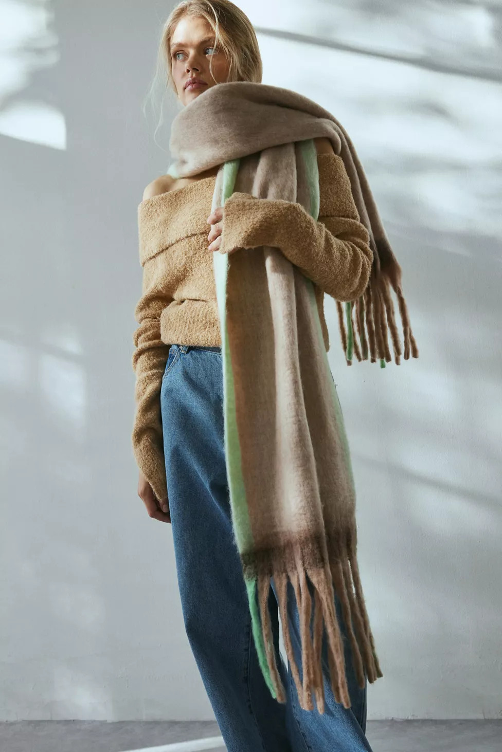 Cozy Woven Oversized Scarf | Urban Outfitters (US and RoW)
