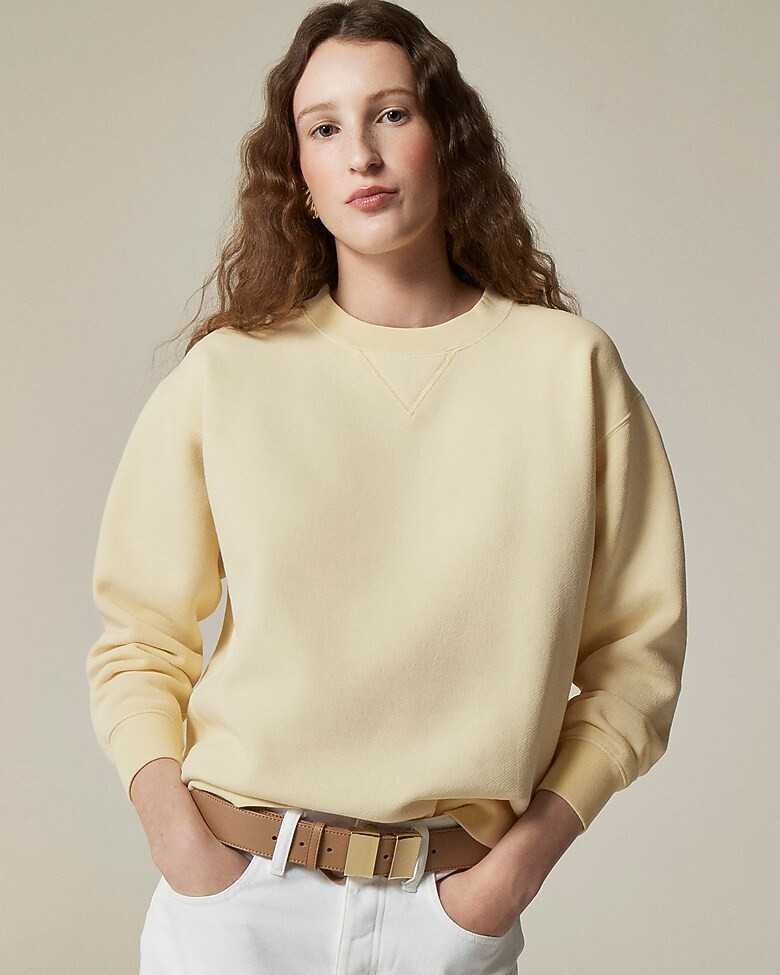 Heritage fleece oversized crewneck sweatshirt | J. Crew US