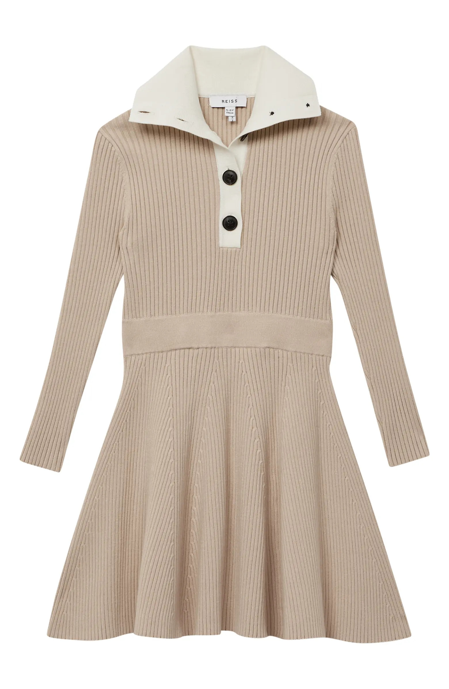 Kids' Maia Long Sleeve Rib Sweater Dress | Nordstrom