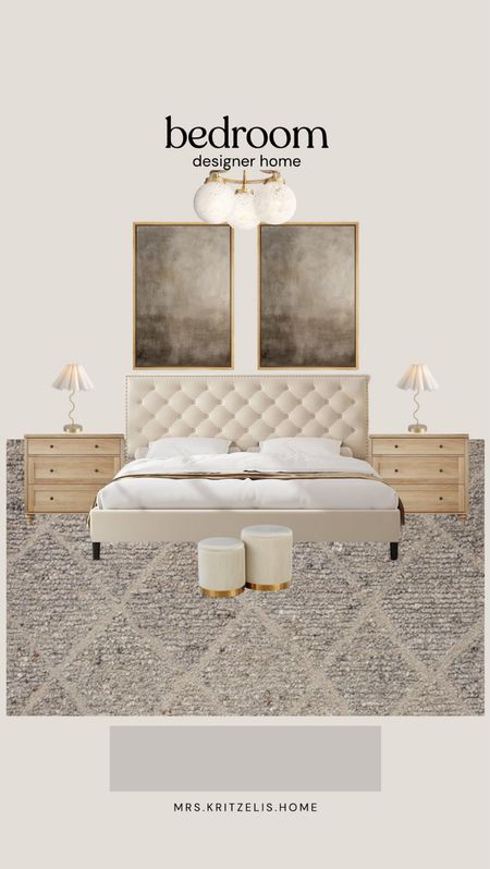 Designer home bedroom from Amazon! 

Artwork, wall art, light fixture, lighting, ottoman, rug, night stand, lamp, home decor 

#LTKHome #LTKFindsUnder100 #LTKSaleAlert