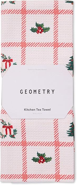 GEOMETRY Christmas Kitchen Towels - Quick Dry Microfiber Cloth Dish Towels for Kitchen Drying - P... | Amazon (US)