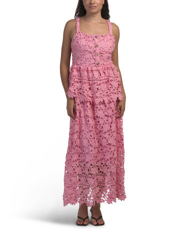Sleeveless Lace Maxi Dress For Women, Spandex/Polyester | TJ Maxx