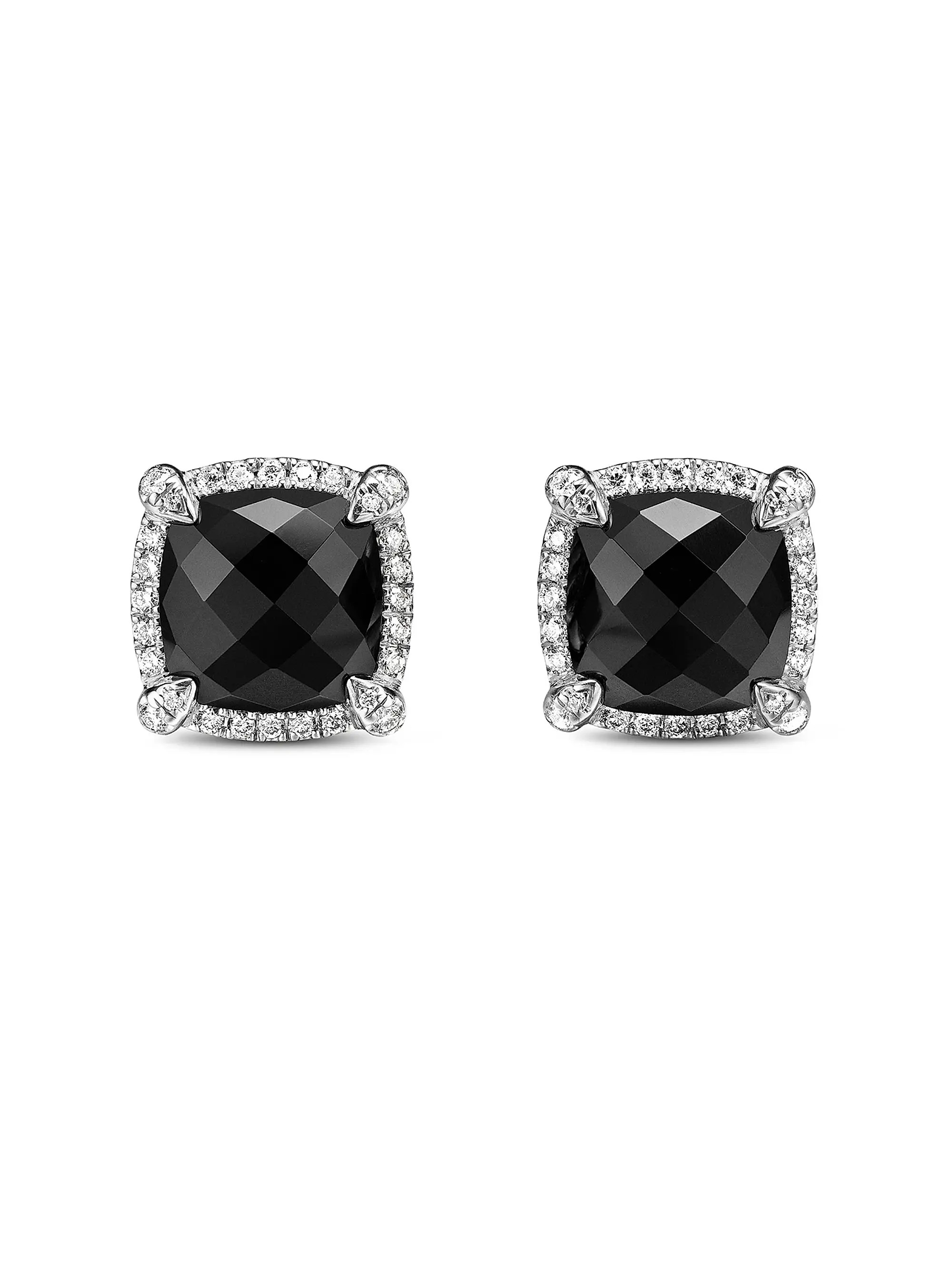 Chatelaine Pavé Bezel Stud Earrings in Sterling Silver | Saks Fifth Avenue