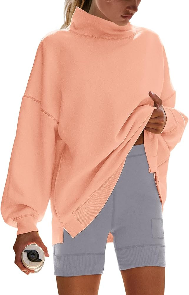 ReachMe Womens Matching Workout Sets Mock Neck Sweatshirts Biker Shorts Sets 2 Piece Outfits Fall... | Amazon (US)