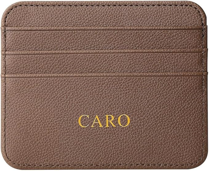 Personalise Gold Silver Initial Letters Credit Card Holder Wallet, PU Leather Ultra Slim Wallet, ... | Amazon (US)