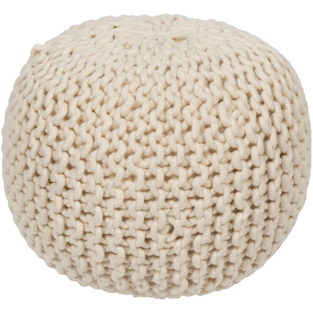 Artistic Weavers Tulsin Tan Accent Pouf Ottoman | The Home Depot