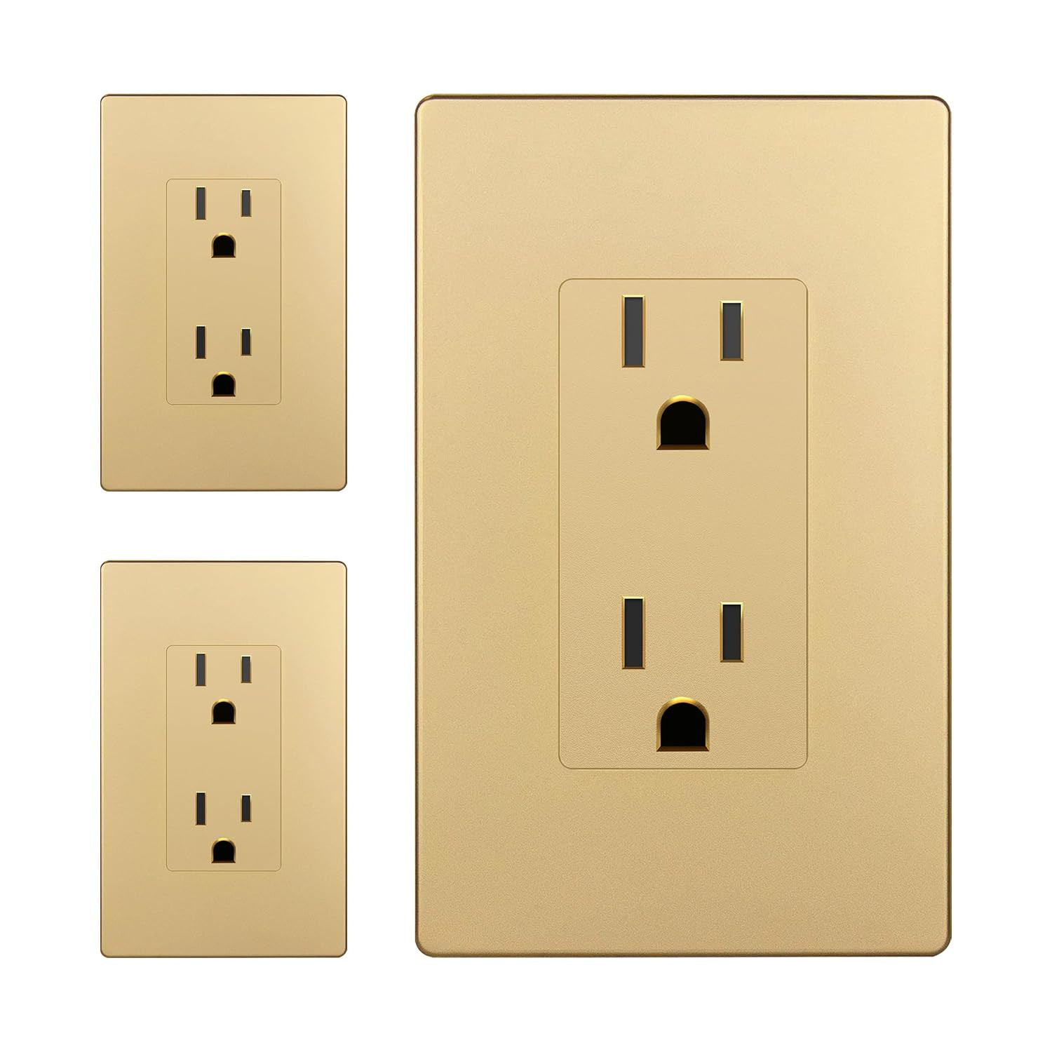 LIDER Decorator Receptacle, Tamper-Resistant Wall Outlet, 15A, 3-Pack | Amazon (US)