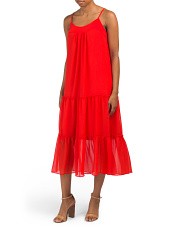 Tiered Ruffle Midi Dress - Day - T.J.Maxx | TJ Maxx