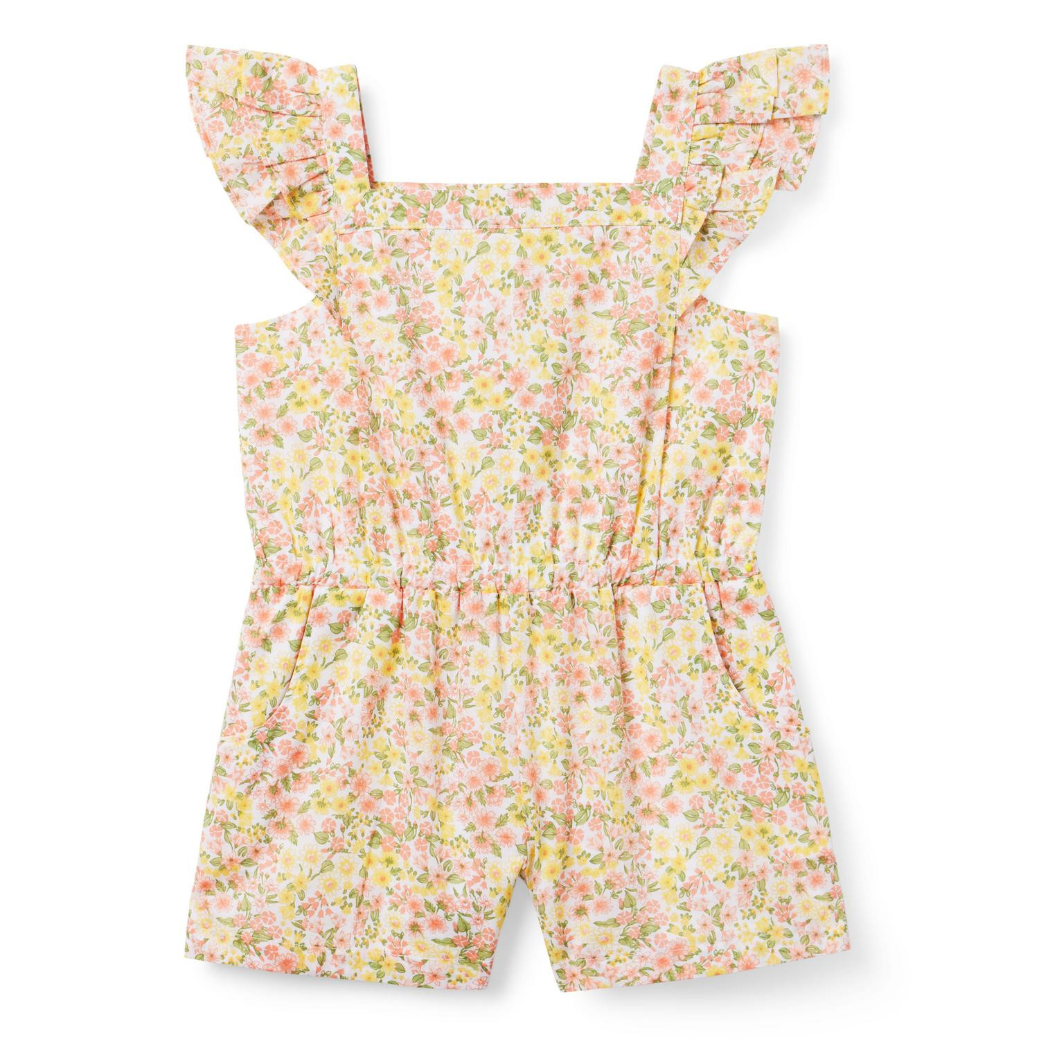 Floral Ruffle Sleeve Romper | Janie and Jack