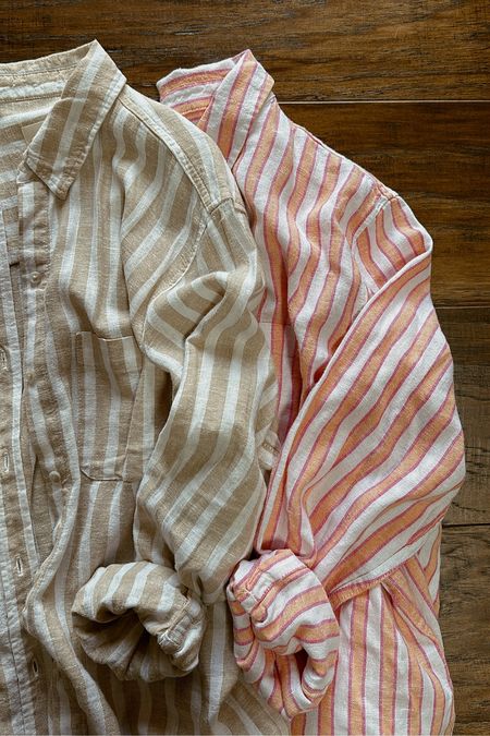 Linen shirts
Striped linen shirt
Summer outfit
Beach outfit 
Vacation style
Resort wear 

#LTKFindsUnder50 #LTKStyleTip