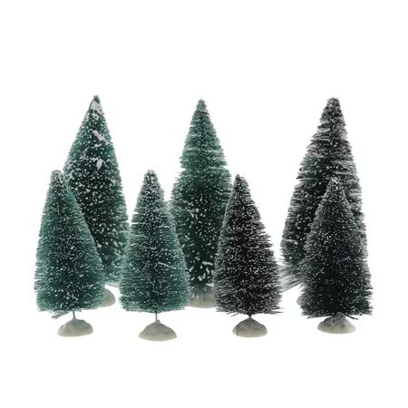 Mini Bottle Brush Christmas Trees: Green, 7 pieces | Walmart (US)