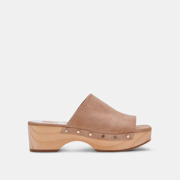 DORADO MULES IN TAUPE SUEDE | DolceVita.com