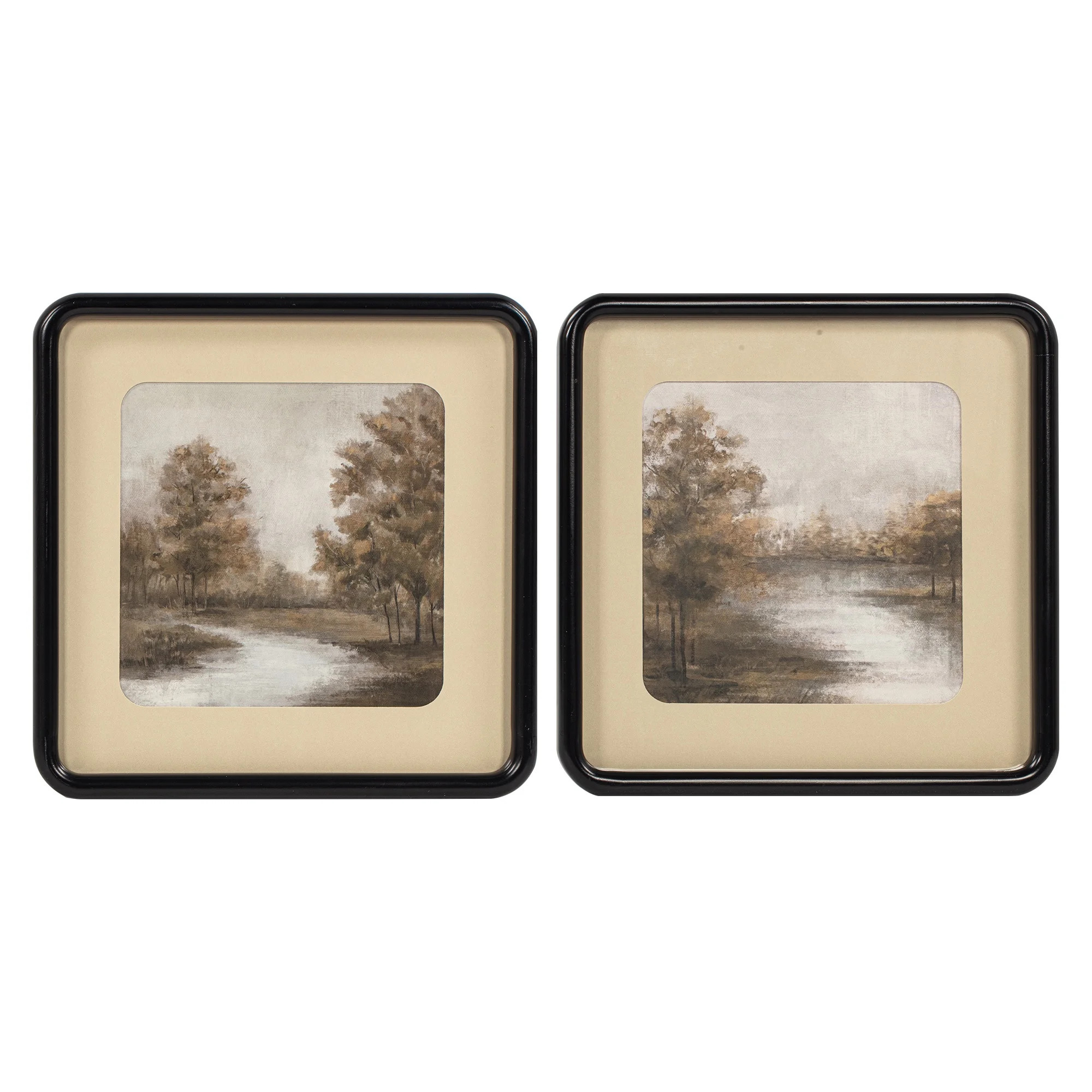 My Texas House Stream Perspectives Framed Art 2pc Set 14x14 | Walmart (US)