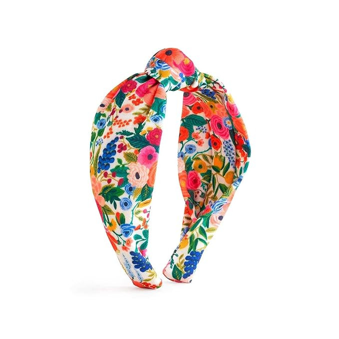 RIFLE PAPER CO. Garden Party Knotted Headband, Bright Floral Pattern, Design Printed Fabric Over ... | Amazon (US)