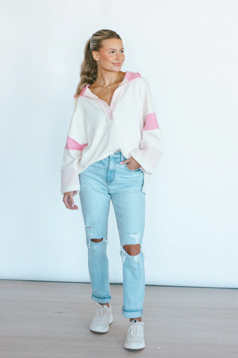 Sounds Good to Me Pink Loose Fit Top | Apricot Lane Boutique