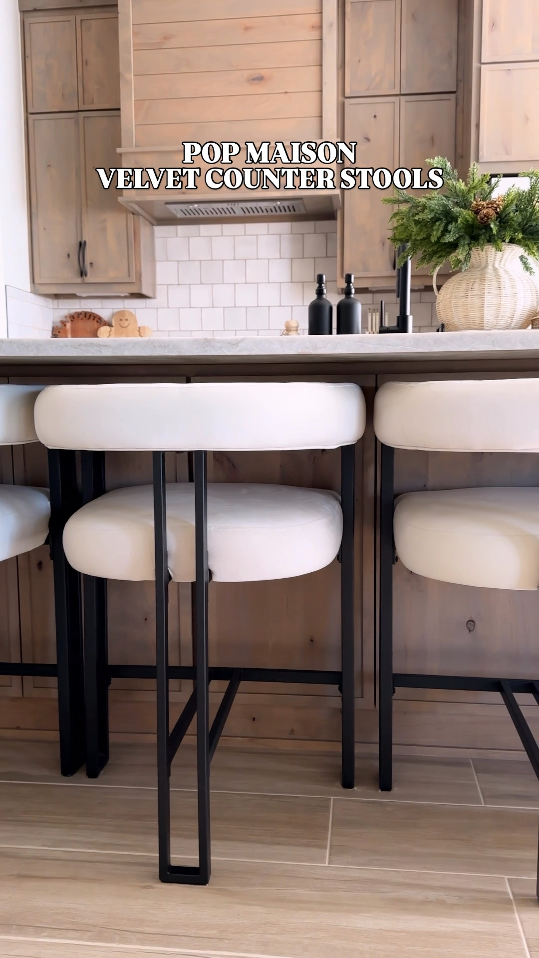 🚨These are NOT your average counter stools. They’ve got dining-chair-level comfort with wide, sink-in seats, wraparound arms, luxe velvet with a subtle sheen that screams quiet luxury, and legs SO sculptural they could pass forl modern art. 😍

I was on the hunt for kitchen counter stools that actually feel comfortable.. not the “sit for five minutes and immediately regret it” kind and boy did these Mia Velvet Counter Stools from @thepopmaison understood the assignment. ✨

They slide fully under the kitchen island, keep the kitchen looking polished with no visual clutter (PRAISE 🙌🏻) and uhm.. can we talk about those legs?!? WHAT. A. STUNNER. 🤩 Sculptural, modern, and quietly dramatic, adding just the right amount of visual interest from every angle while still letting the space feel calm and elevated.

10/10 would linger here way longer than planned. 💫

Code ✨ABBY10✨ gets you 10% off everything from @thepopmaison 🤍 #popmaison 

#LTKHome #LTKSeasonal #LTKSaleAlert