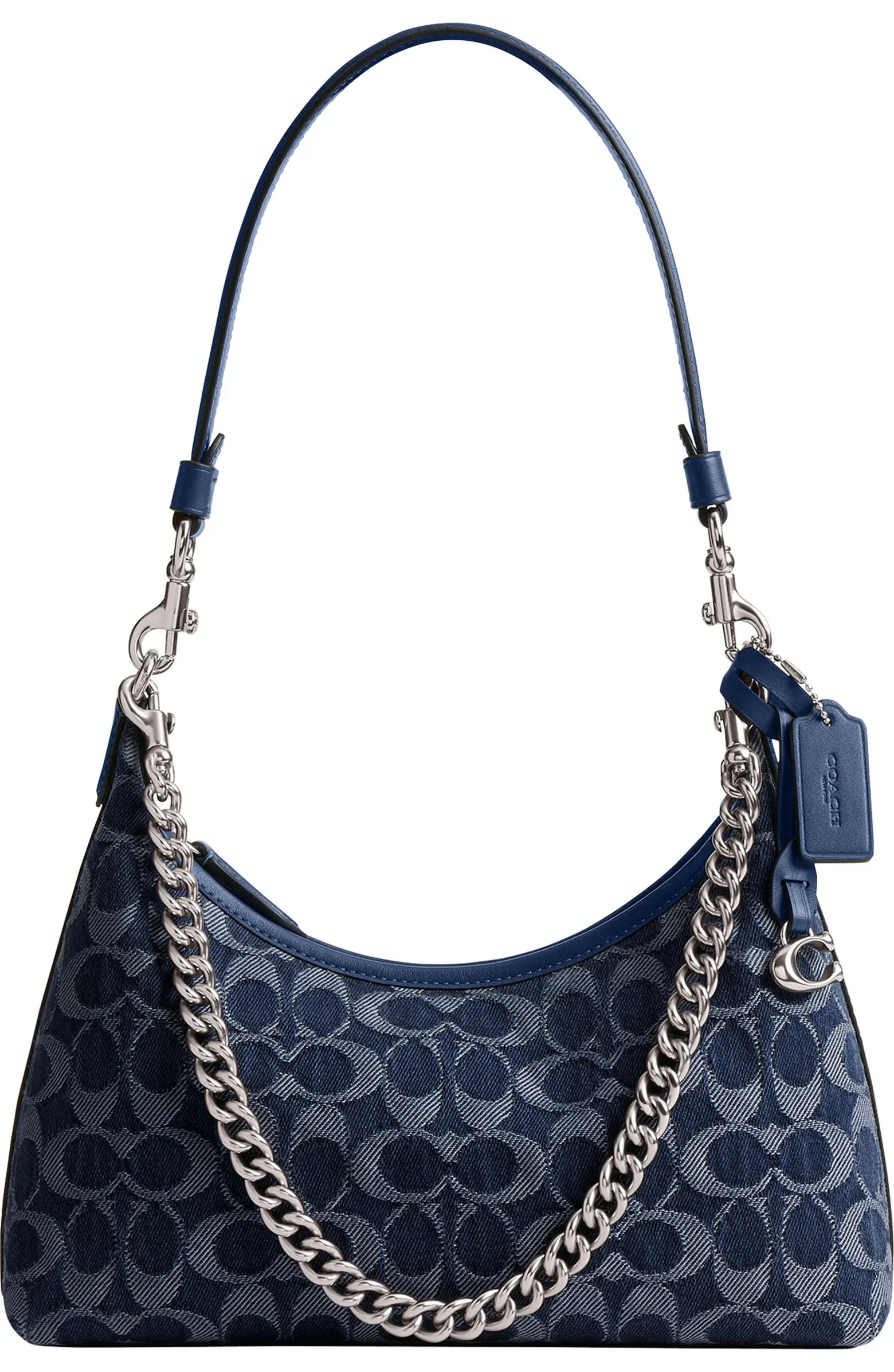 Juliet Signature Washed Denim Shoulder Bag | Nordstrom
