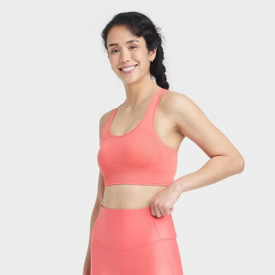 Women's Seamless Medium Support Racerback Sports Bra - All In Motion™ | Target