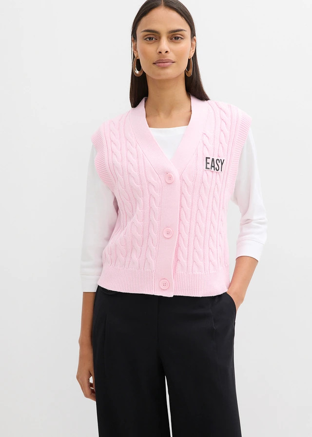 Mouwloos vest kristalroze | Bonprix NL (Influencer)