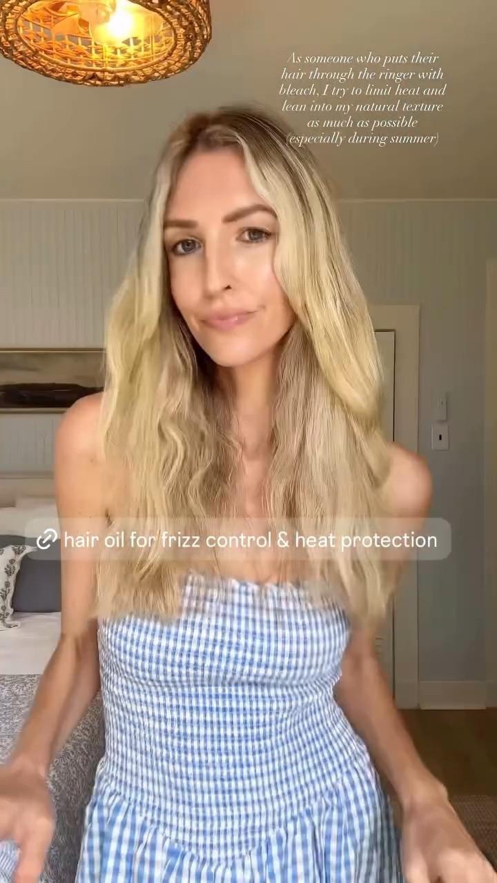 As someone who puts their hair through the ringer with bleach, I try to limit heat and lean into my natural texture (especially in the summer) ☀️
This @shuuemera hair oil the best I’ve found for frizz control and heat protection

#LTKgrwm #LTKstorytime #LTKselfcare