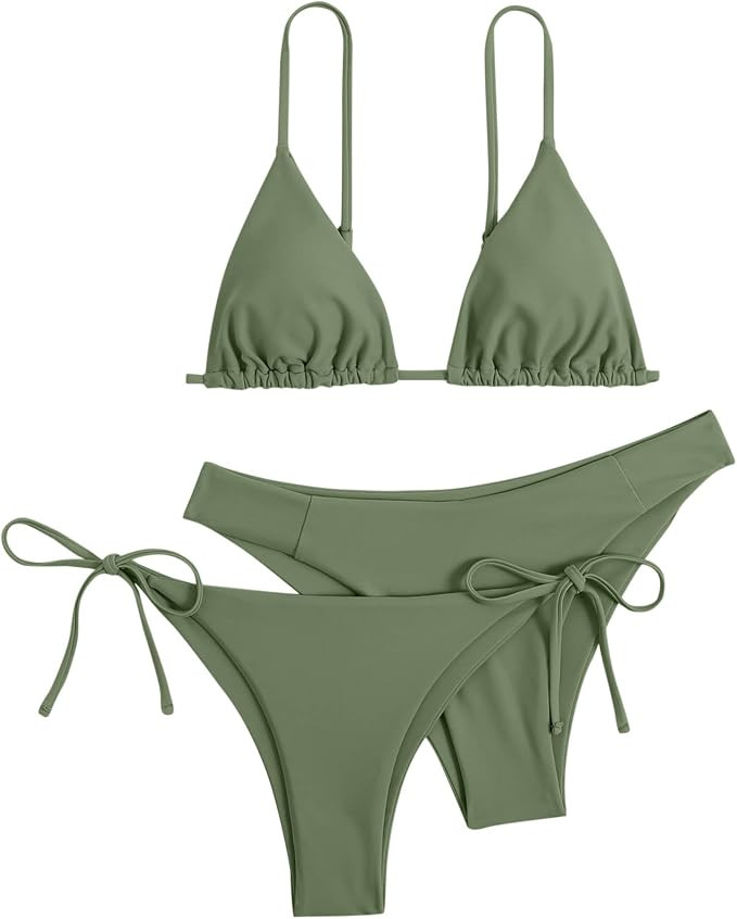 Bikini Sets for Women Women 3pc Bandeau Bandage Bikini Set Push Up Brazilian Swimwear Beachwear S... | Amazon (CA)
