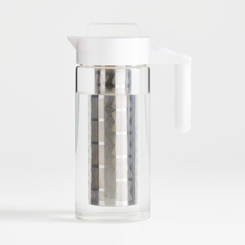 Glass Pitcher with Stainless Steel Infuser + Reviews | Crate and Barrel | Crate & Barrel
