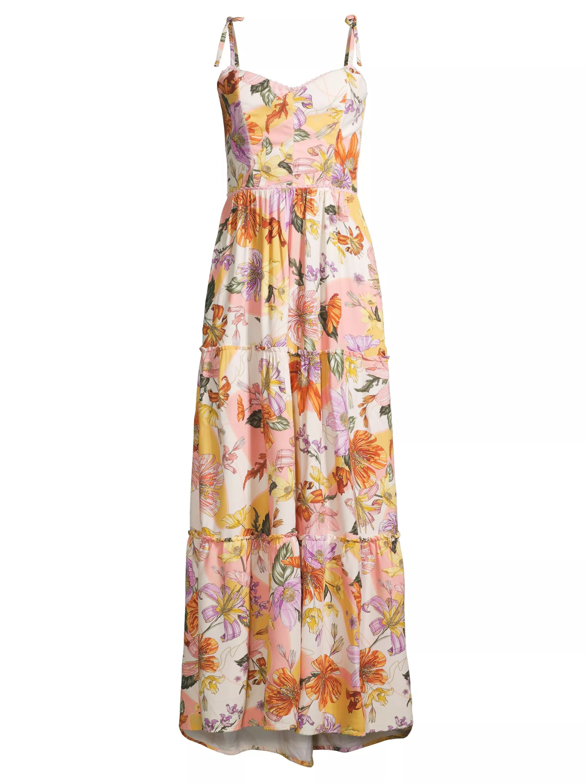 Shop Agua Bendita Suzie Vitreo Floral Maxi Dress | Saks Fifth Avenue | Saks Fifth Avenue