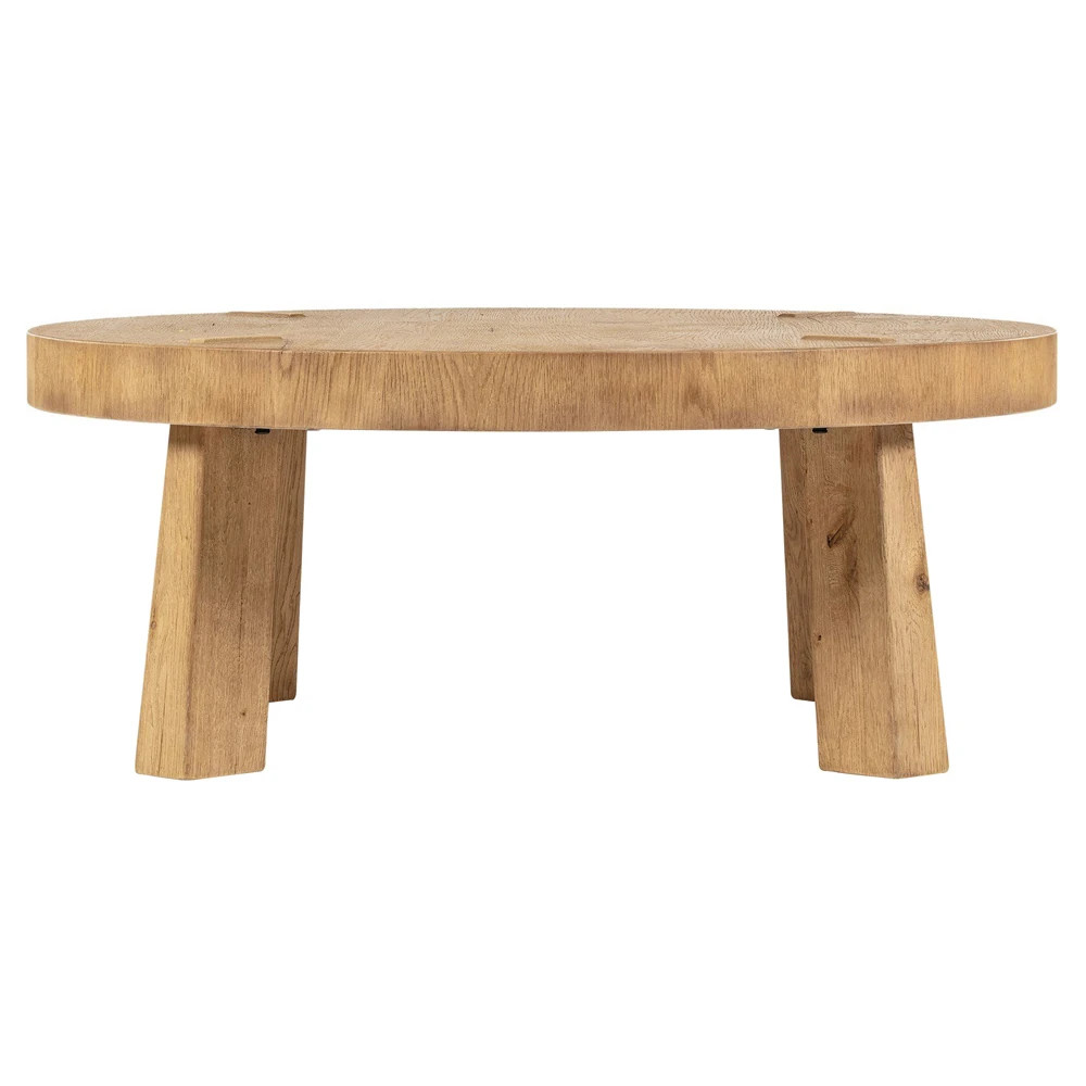 Sadira Worn Oak Coffee Table | Kathy Kuo Home