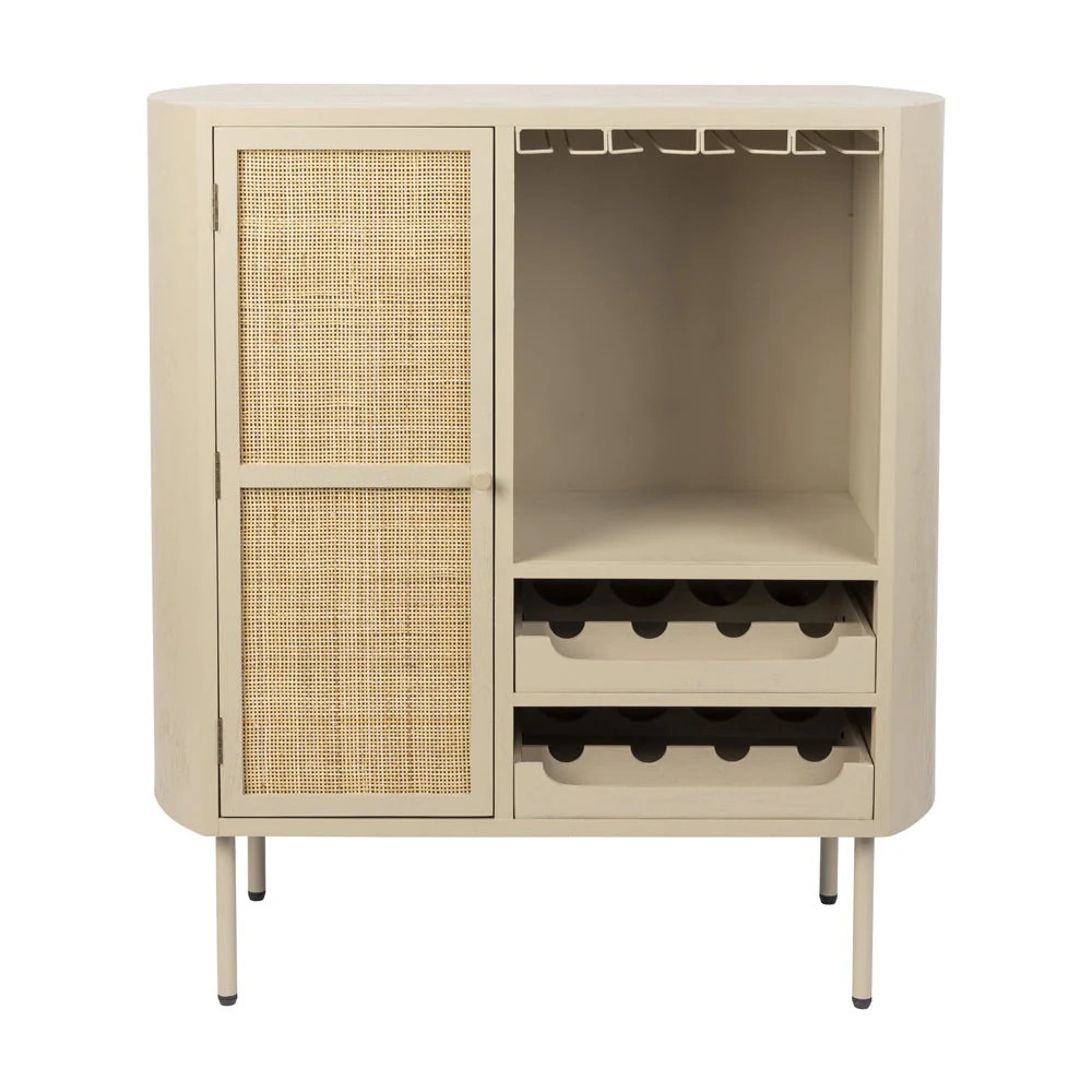 Maya Low Wine Cabinet - Beige | Olivia's