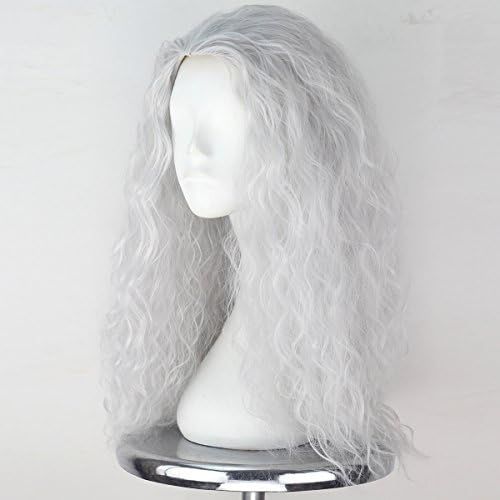 Witch Wig Old Lady Wig Witch Costume for Women Long Grey Wig Cosplay Halloween Hair Replacement Wig | Amazon (US)