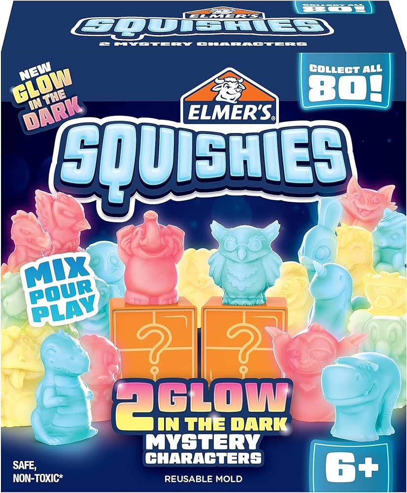 Elmer’s Squishies Kids’ Activity Kit, DIY Glow in The Dark Squishy Toy Kit Creates 2 Mystery ... | Amazon (US)