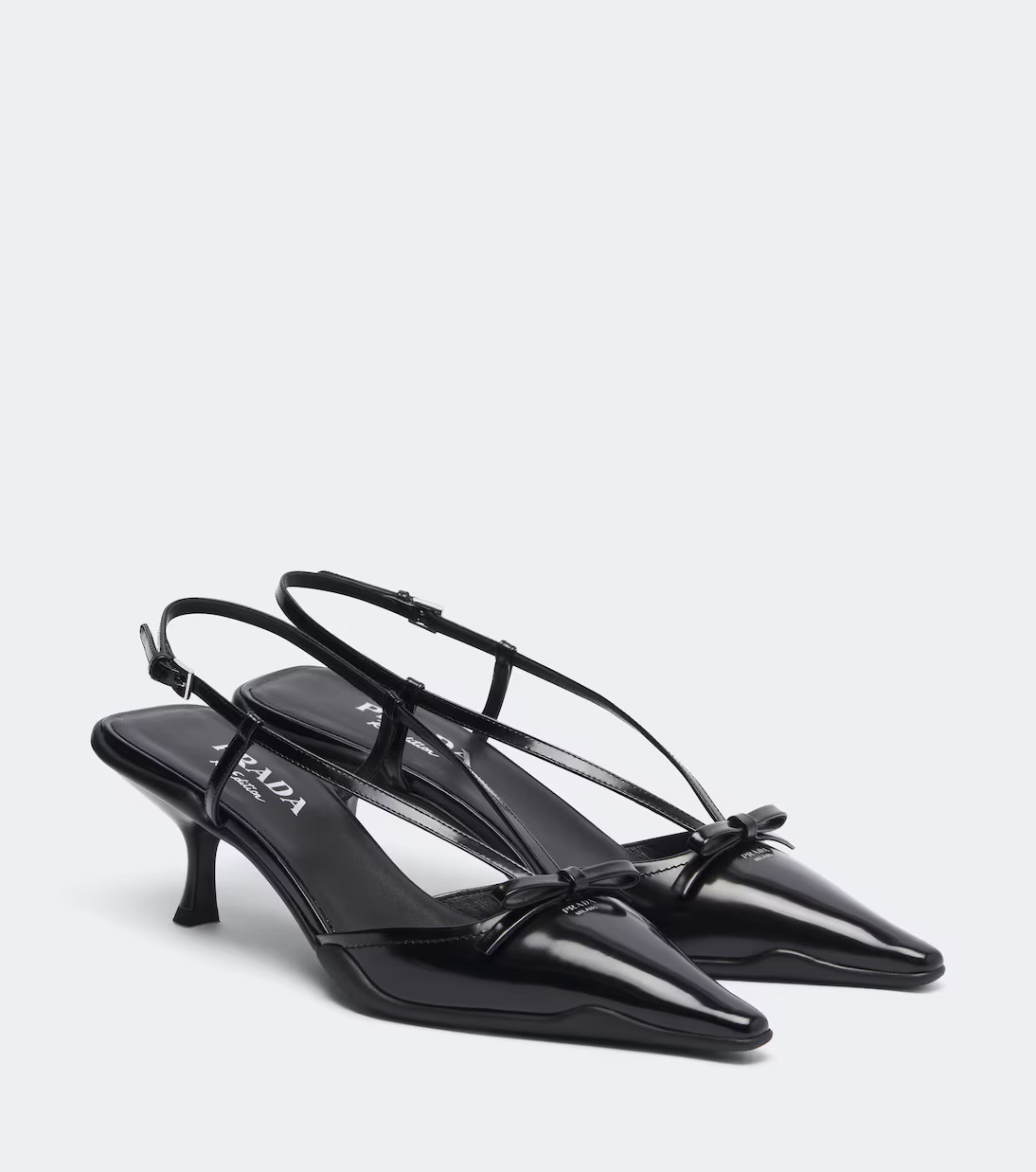 Bow-detail leather slingback pumps | Mytheresa (US/CA)
