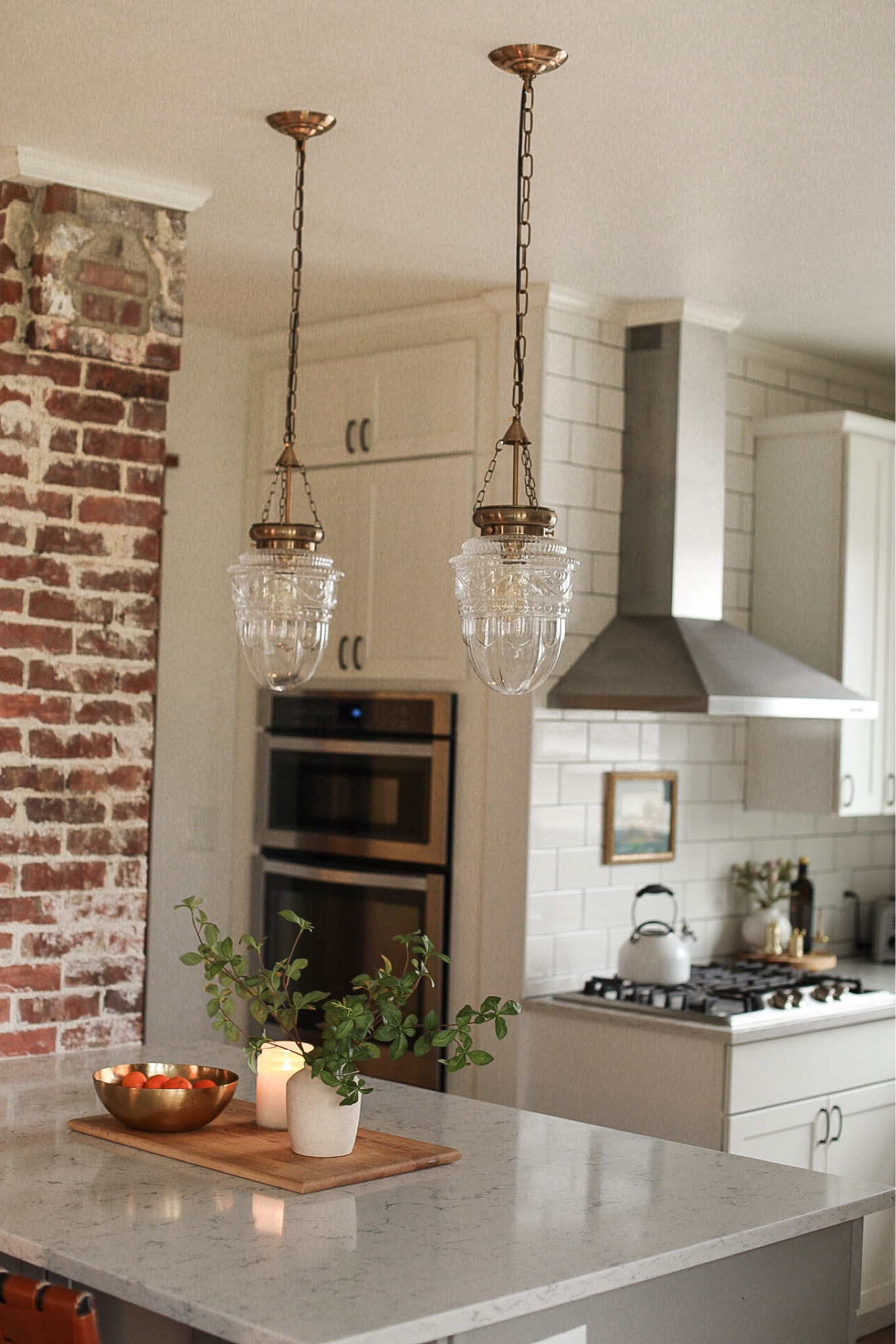 We absolutely love our new vintage brass pendants over our kitchen island. And they’re a steal at only $105! 

#LTKhome