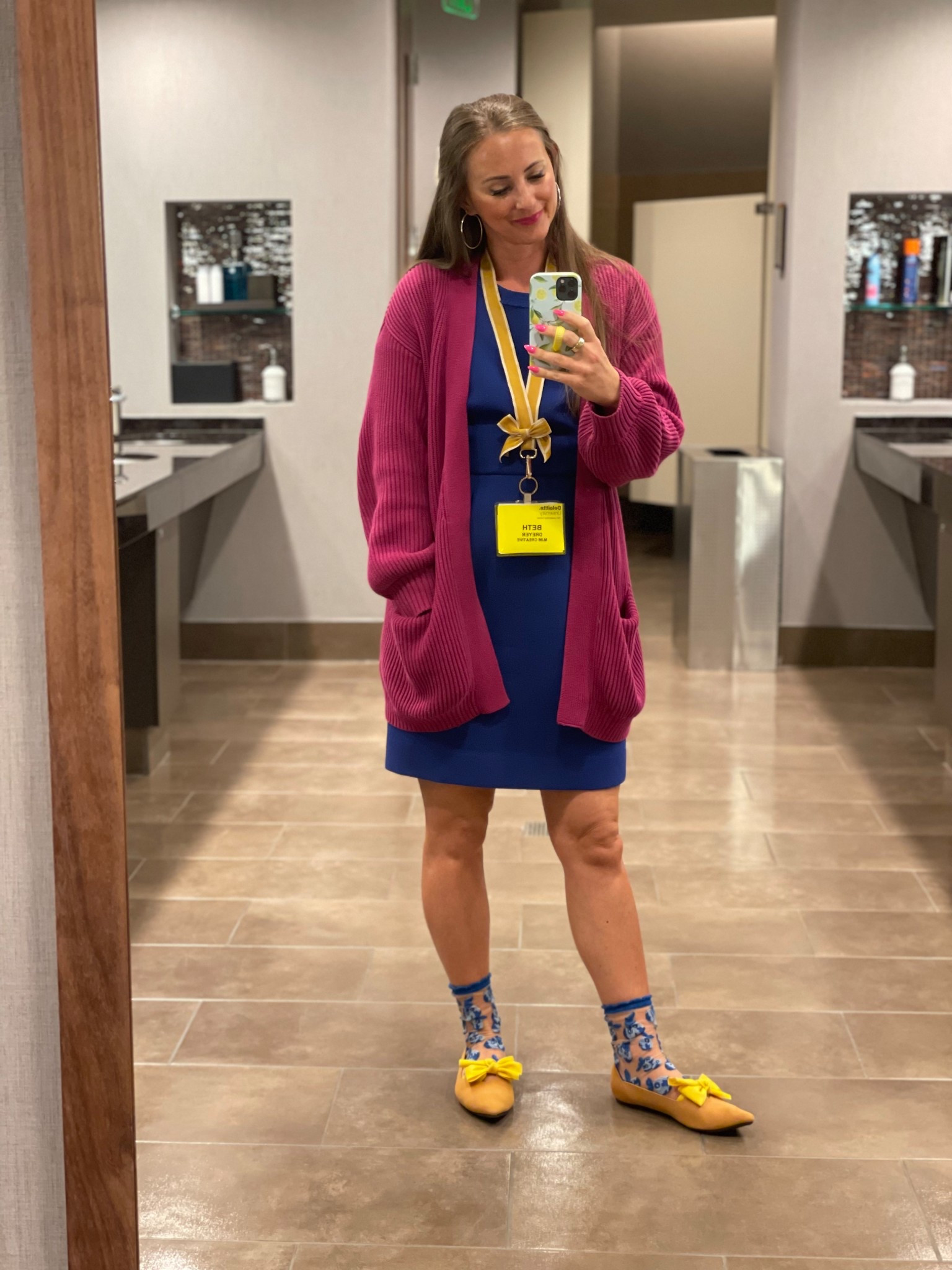 This cardigan is so soft and cozy made from organic cotton for such a great price, and it has pockets!

The socks aren’t available to link here but they are from Sock Candy.

The dress is old.  It’s called the Teddy dress from J. Crew and you can find them on Poshmark!

#LTKShoeCrush #LTKFindsUnder100 #LTKWorkwear