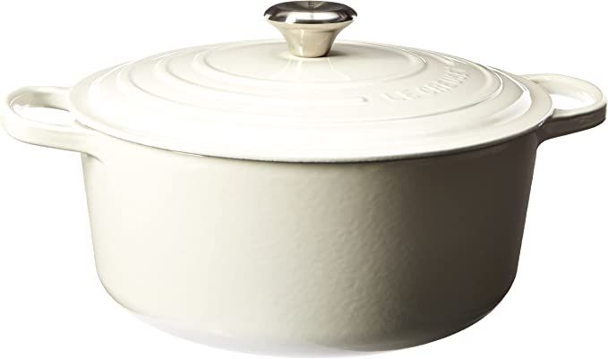 Le Creuset Signature Enameled Cast-Iron Round French (Dutch) Oven, 7-1/4-Quart, White | Amazon (US)