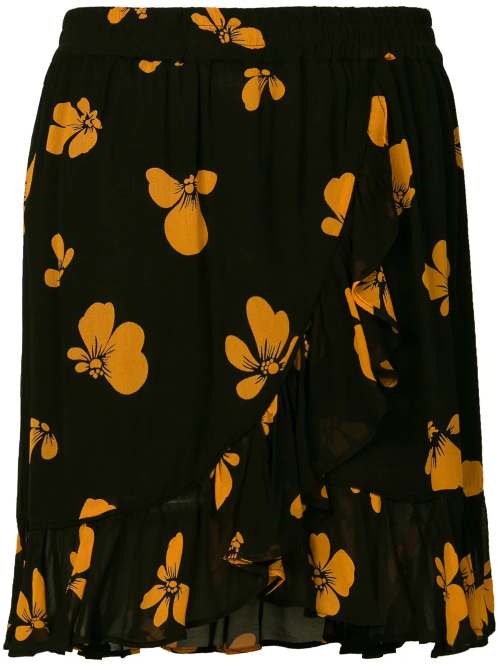 Ganni floral print dress - Black | FarFetch Global