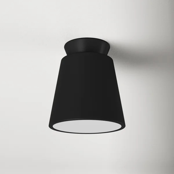 Carbon Matte Black Logan 1 - Light 7.5'' LED Flush Mount | Wayfair North America