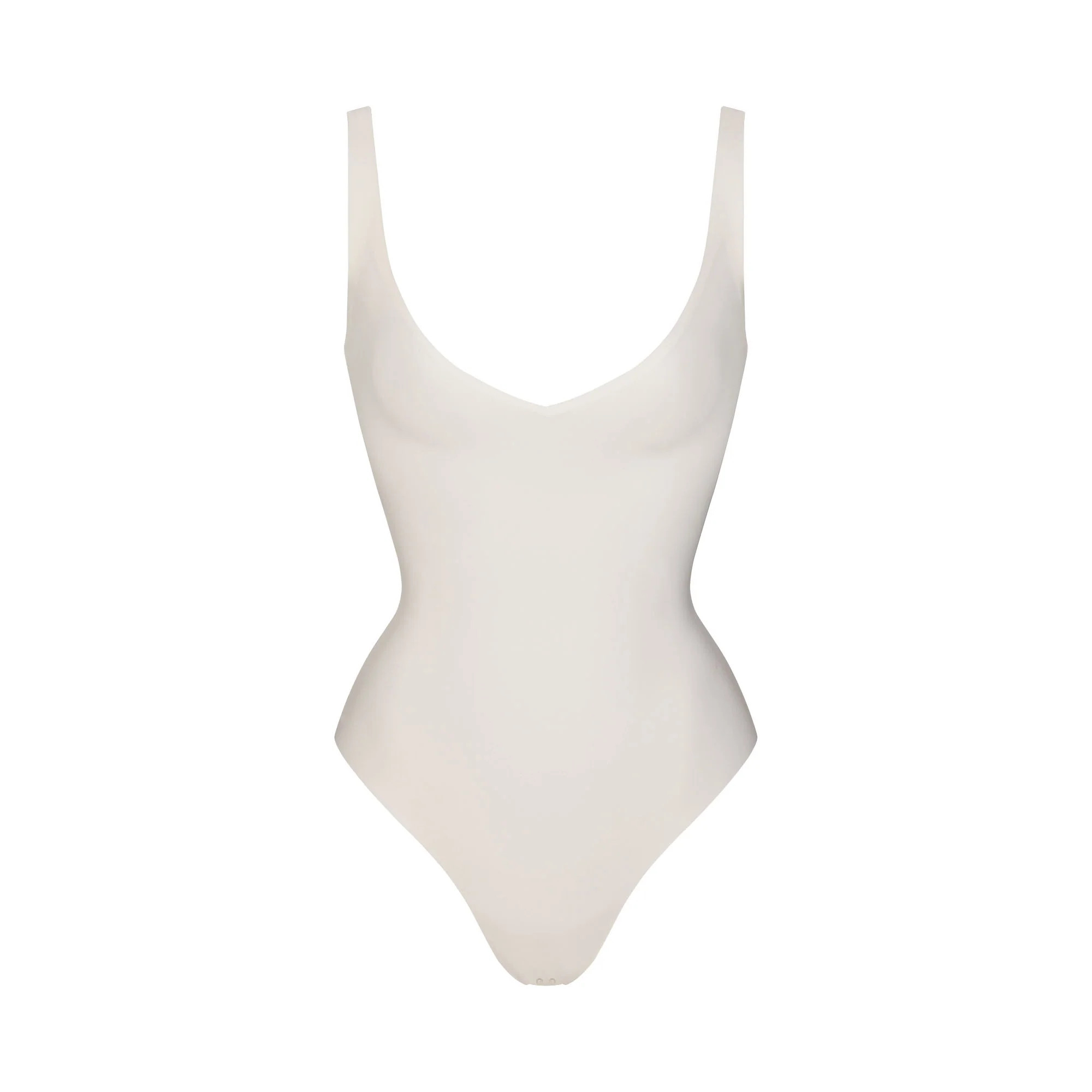 SKIMS Unlined Plunge Thong Bodysuit | White | 2XL | SKIMS Body | SKIMS (US)