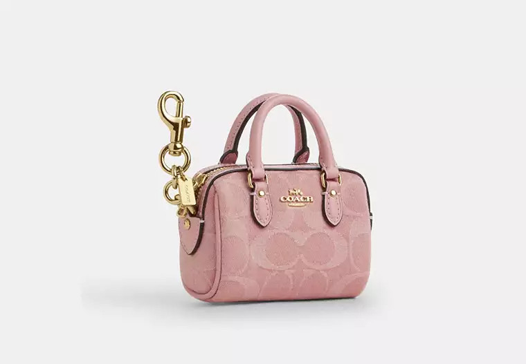 Mini Rowan Bag Charm In Signature Denim | Accessories | Coach | COACH® | Coach (US)
