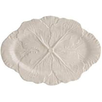 Bordallo Pinheiro Cabbage Oval Platter 15" Beige, Set of 2 | Amazon (US)